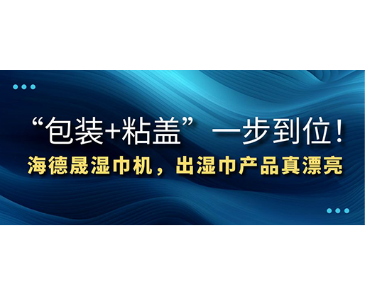 “包裝+粘蓋”一步到位！海德晟濕巾機，出濕巾產(chǎn)品真漂亮